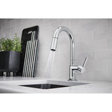 Odin Pull-Down Prep Faucet with Arc Spout - Less Handle