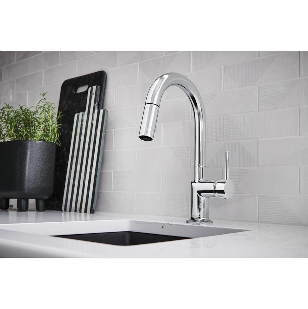 Odin Pull-Down Prep Faucet with Arc Spout - Less Handle