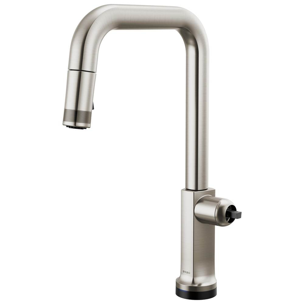 Brizo - Kintsu SmartTouch Pull-Down Faucet with Square Spout - Less Handle - Stainless