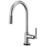 Brizo - Litze SmartTouch Pull-Down Kitchen Faucet with Arc Spout and Knurled Handle - Chrome
