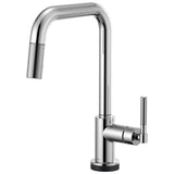 Brizo - Litze SmartTouch Pull-Down Kitchen Faucet with Square Spout and Knurled Handle - Chrome