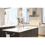 Litze SmartTouch Pull-Down Kitchen Faucet with Square Spout and Industrial Handle