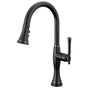 Brizo - The TulhamE Kitchen Collection by Brizo SmartTouch Pull-Down Kitchen Faucet - Matte Black  With  Brilliance Black Onyx