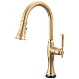Brizo - The TulhamE Kitchen Collection by Brizo SmartTouch Pull-Down Kitchen Faucet - Luxe Gold  With  Polished Gold