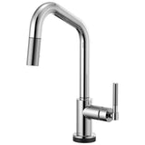 Brizo - Litze SmartTouch Pull-Down Kitchen Faucet with Angled Spout and Knurled Handle - Chrome