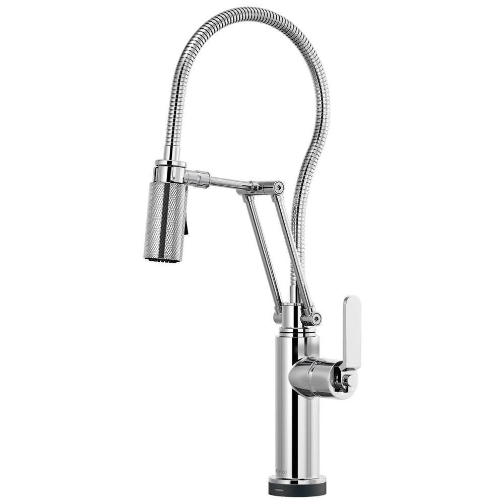 Brizo - Litze SmartTouch Articulating Kitchen Faucet With Finished Hose - Chrome