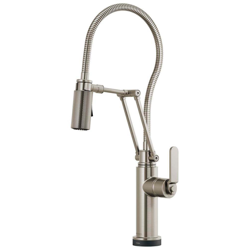 Brizo - Litze SmartTouch Articulating Kitchen Faucet With Finished Hose - Stainless