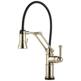 Brizo - Artesso Single Handle Articulating Kitchen Kitchen Faucet with SmartTouch Technology - Polished Nickel