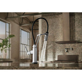 Litze SmartTouch Articulating Kitchen Faucet with Knurled Handle