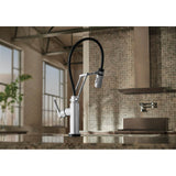 Litze SmartTouch Articulating Kitchen Faucet with Knurled Handle