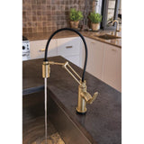 Litze SmartTouch Articulating Kitchen Faucet with Industrial Handle