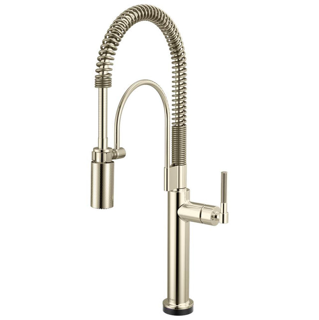 Brizo - Litze SmartTouch Semi-Professional Kitchen Faucet - Knurled Handle - Polished Nickel