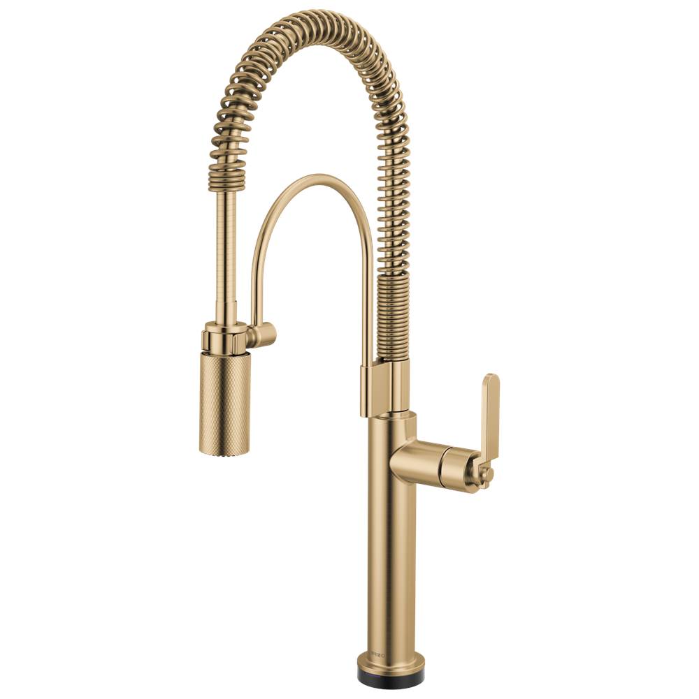 Brizo - Litze SmartTouch Semi-Professional Kitchen Faucet - Industrial Handle - Luxe Gold