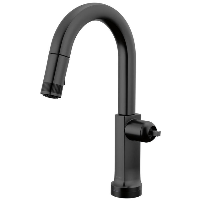 Brizo - Kintsu SmartTouch Pull-Down Prep Faucet with Arc Spout - Less Handle - Matte Black