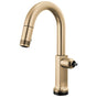 Brizo - Kintsu SmartTouch Pull-Down Prep Faucet with Arc Spout - Less Handle - Luxe Gold