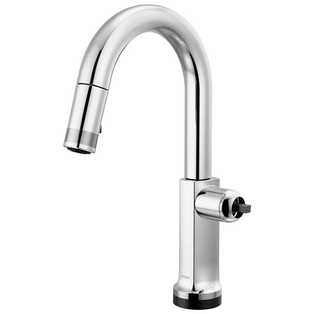 Brizo - Kintsu SmartTouch Pull-Down Prep Faucet with Arc Spout - Less Handle - Chrome
