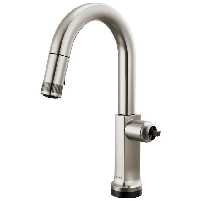Brizo - Kintsu SmartTouch Pull-Down Prep Faucet with Arc Spout - Less Handle - Stainless