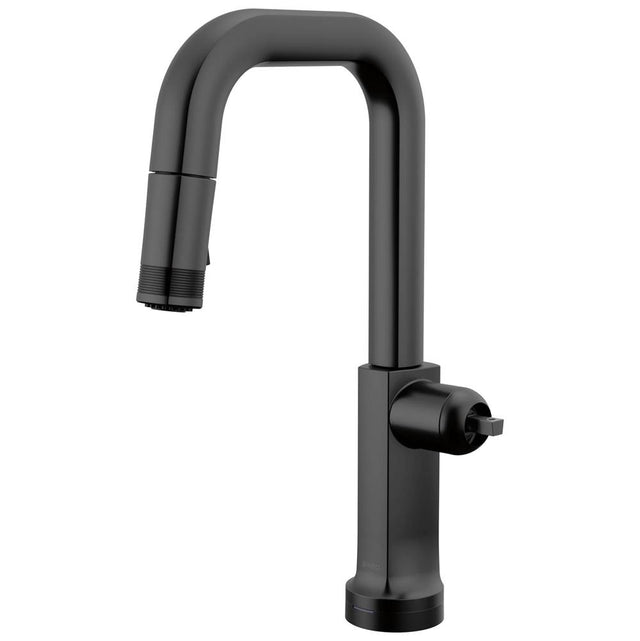 Brizo - Kintsu SmartTouch Pull-Down Prep Faucet with Square Spout - Less Handle - Matte Black