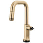 Brizo - Kintsu SmartTouch Pull-Down Prep Faucet with Square Spout - Less Handle - Luxe Gold