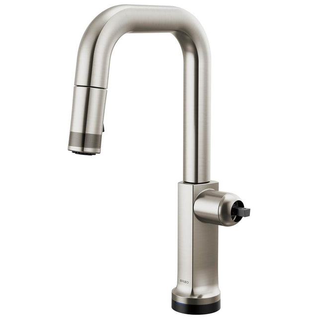 Brizo - Kintsu SmartTouch Pull-Down Prep Faucet with Square Spout - Less Handle - Stainless