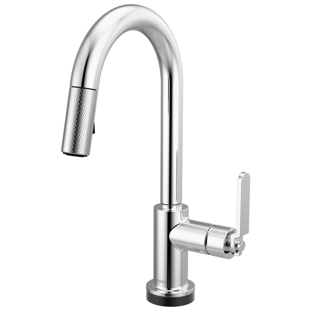 Brizo - Litze Smarttouch Pull-Down Prep Faucet with Arc Spout - Industrial Handle - Chrome