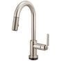 Brizo - Litze Smarttouch Pull-Down Prep Faucet with Arc Spout - Industrial Handle - Stainless