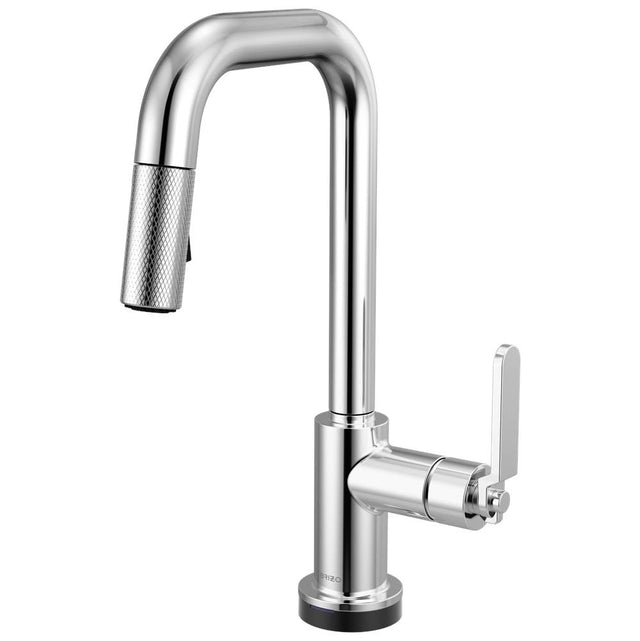 Brizo - Litze Smarttouch Pull-Down Prep Faucet with Square Spout - Industrial Handle - Chrome