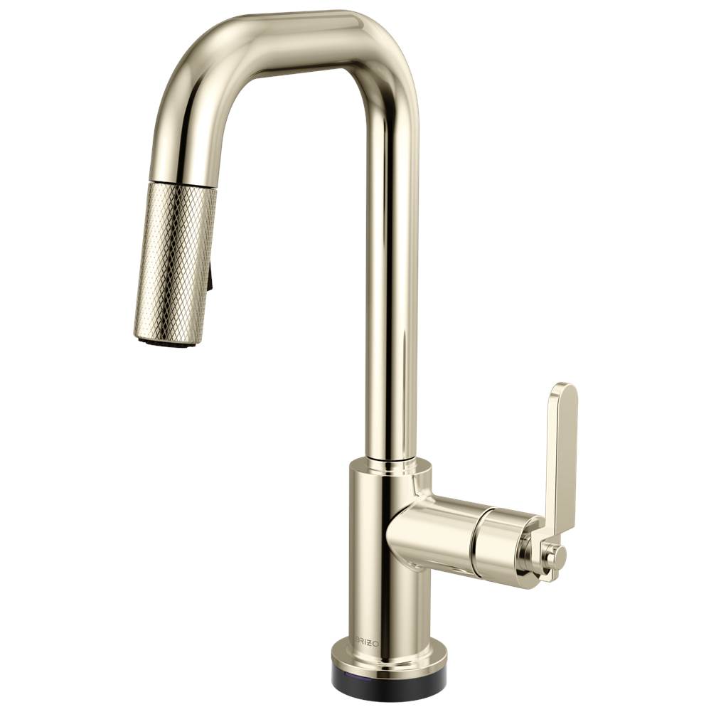 Brizo - Litze Smarttouch Pull-Down Prep Faucet with Square Spout - Industrial Handle - Polished Nickel