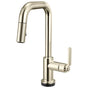Brizo - Litze Smarttouch Pull-Down Prep Faucet with Square Spout - Industrial Handle - Polished Nickel