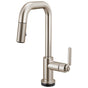 Brizo - Litze Smarttouch Pull-Down Prep Faucet with Square Spout - Industrial Handle - Stainless