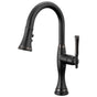 Brizo - The TulhamE Kitchen Collection by Brizo SmartTouch Pull-Down Prep Kitchen Faucet - Matte Black  With  Brilliance Black Onyx
