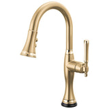 Brizo - The TulhamE Kitchen Collection by Brizo SmartTouch Pull-Down Prep Kitchen Faucet - Luxe Gold  With  Polished Gold