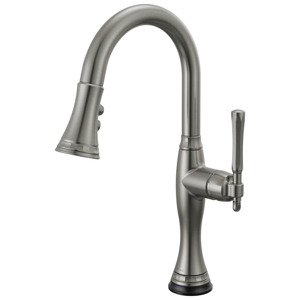Brizo - The TulhamE Kitchen Collection by Brizo SmartTouch Pull-Down Prep Kitchen Faucet - Luxe Steel