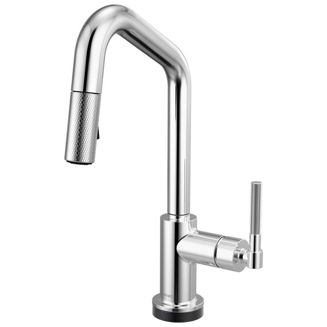 Brizo - Litze Smarttouch Pull-Down Prep Faucet with Angle Spout - Knurled Handle - Chrome