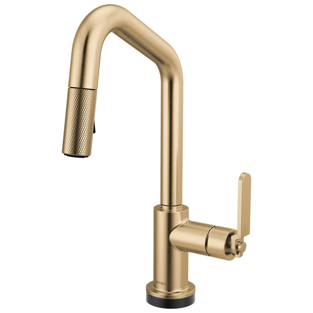 Brizo - Litze Smarttouch Pull-Down Prep Faucet with Angle Spout - Industrial Handle - Luxe Gold