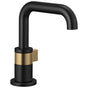 Brizo - Litze Single-handle Lavatory - Matte Black With Luxe Gold