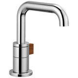 Brizo - Litze Single-Handle Lavatory Faucet 1.2 GPM - Polished Chrome  With  Teak Wood