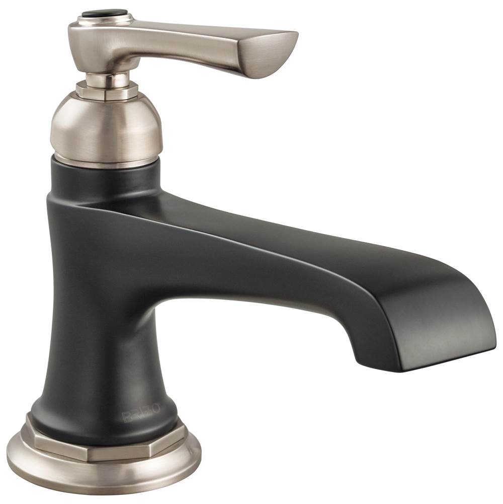 Brizo - Rook Single-Handle Lavatory Faucet 1.2 GPM - Luxe Nickel   With Matte Black
