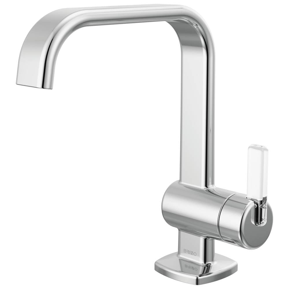 Brizo - AllariaE Single-Handle Lavatory Faucet 1.2 GPM - Polished Chrome  With  Clear Acrylic