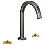 Brizo - Kintsu Widespread Lavatory Faucet with Arc Spout - Less Handles 1.5 GPM - Brilliance Black Onyx
