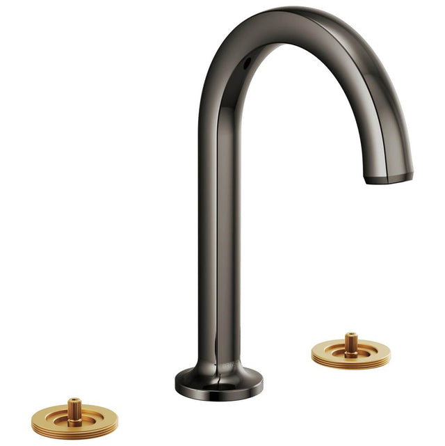 Brizo - Kintsu Widespread Lavatory Faucet with Arc Spout - Less Handles 1.2 GPM - Brilliance Black Onyx