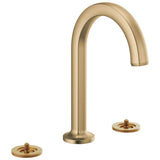Brizo - Kintsu Widespread Lavatory Faucet with Arc Spout - Less Handles 1.2 GPM - Luxe Gold
