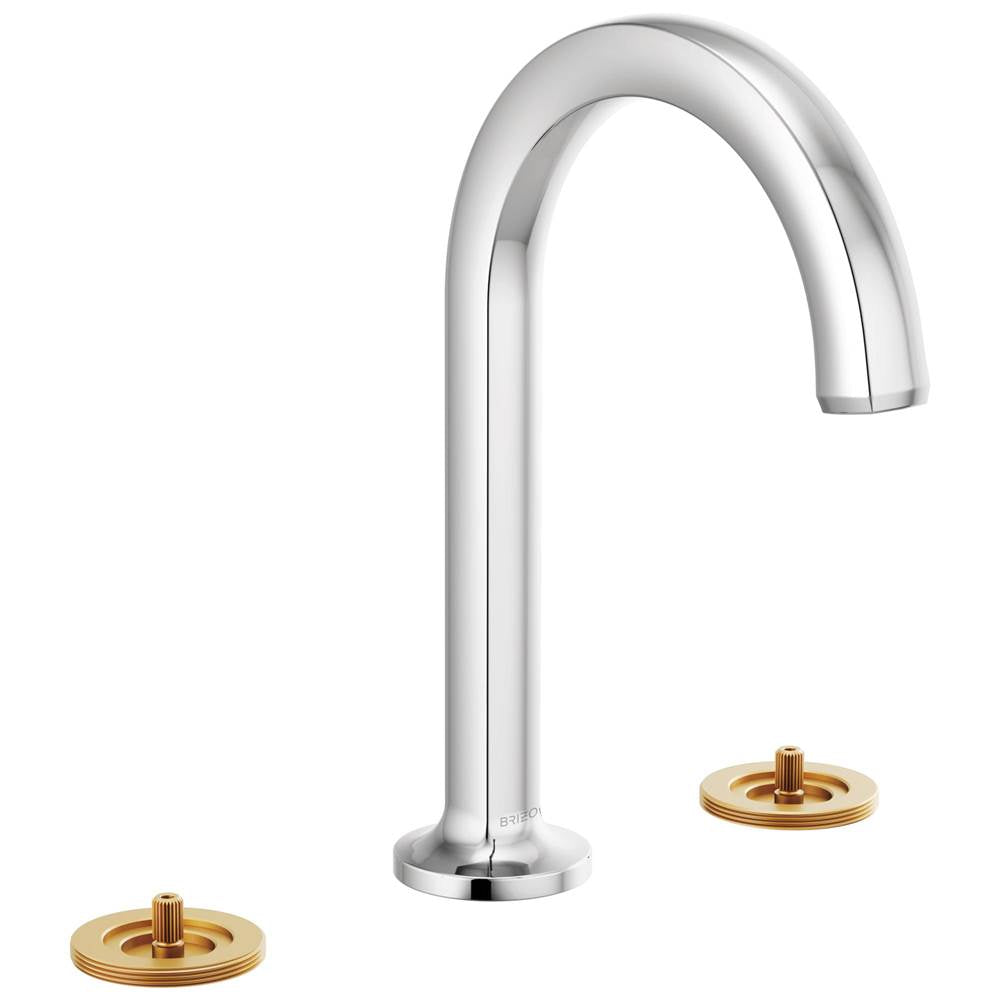 Brizo - Kintsu Widespread Lavatory Faucet with Arc Spout - Less Handles 1.2 GPM - Chrome