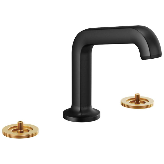 Brizo - Kintsu Widespread Lavatory Faucet with Angled Spout - Less Handles - Matte Black