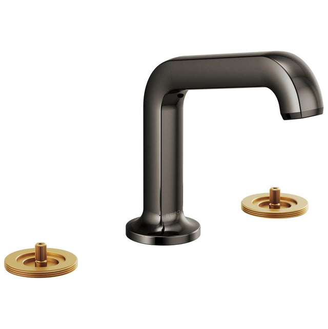Brizo - Kintsu Widespread Lavatory Faucet with Angled Spout - Less Handles 1.2 GPM - Brilliance Black Onyx