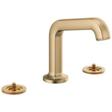 Brizo - Kintsu Widespread Lavatory Faucet with Angled Spout - Less Handles 1.5 GPM - Luxe Gold