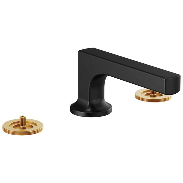 Brizo - Kintsu Widespread Lavatory Faucet with Low Spout - Less Handles - Matte Black