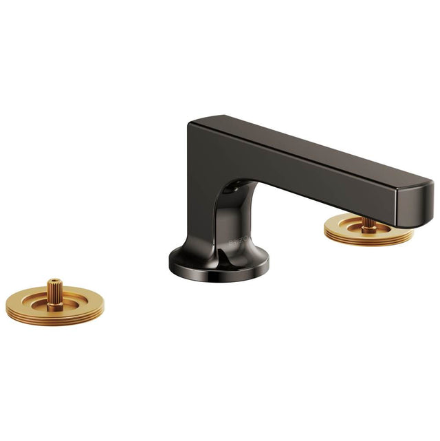 Brizo - Kintsu Widespread Lavatory Faucet with Low Spout - Less Handles 1.5 GPM - Brilliance Black Onyx