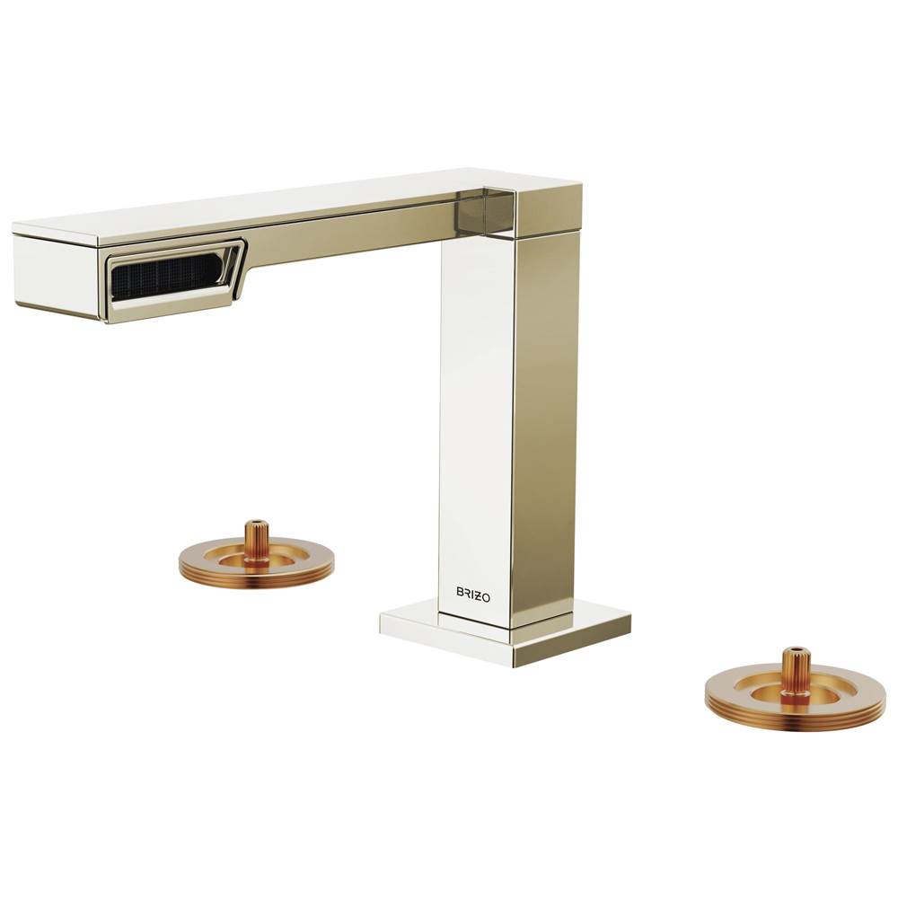 Brizo - Frank Lloyd Wright Widespread Lavatory Faucet - Less Handles - Polished Nickel