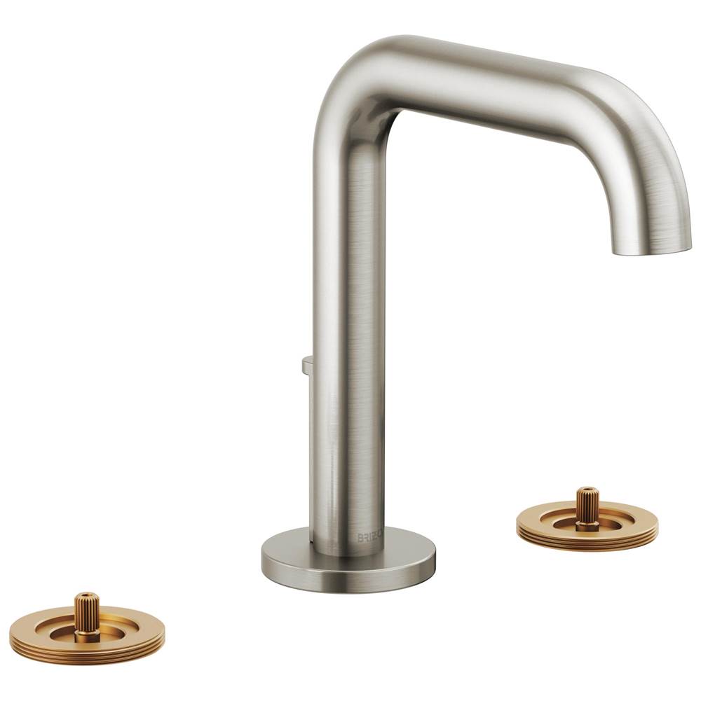 Brizo - Litze Widespread Lavatory Faucet with High Spout - Less Handles 1.5 GPM - Luxe Nickel